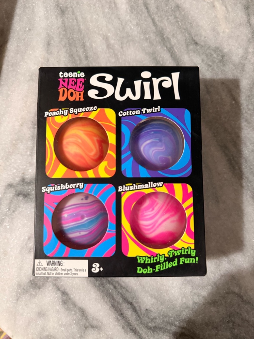 Needoh Teenie Swirl Set - Peachy Squeeze, Cotton Twirl, Squishberry, Blushmallow